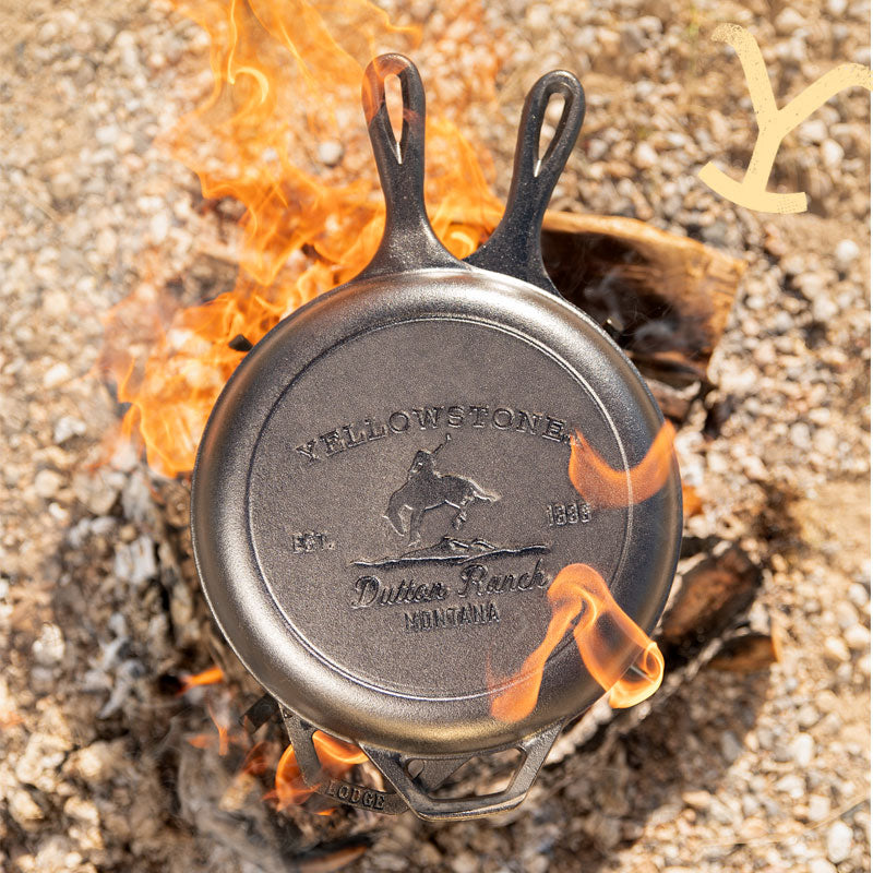 Yellowstone™ 3.2 Quart Seasoned Cast Iron Bucking Bronco Combo Cooker