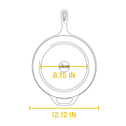 Cast Iron Covered Deep Skillet