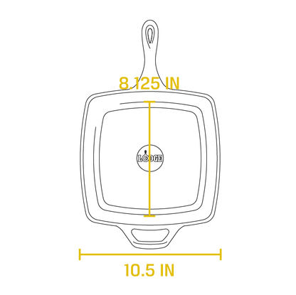 Square Cast Iron Classic Skillet