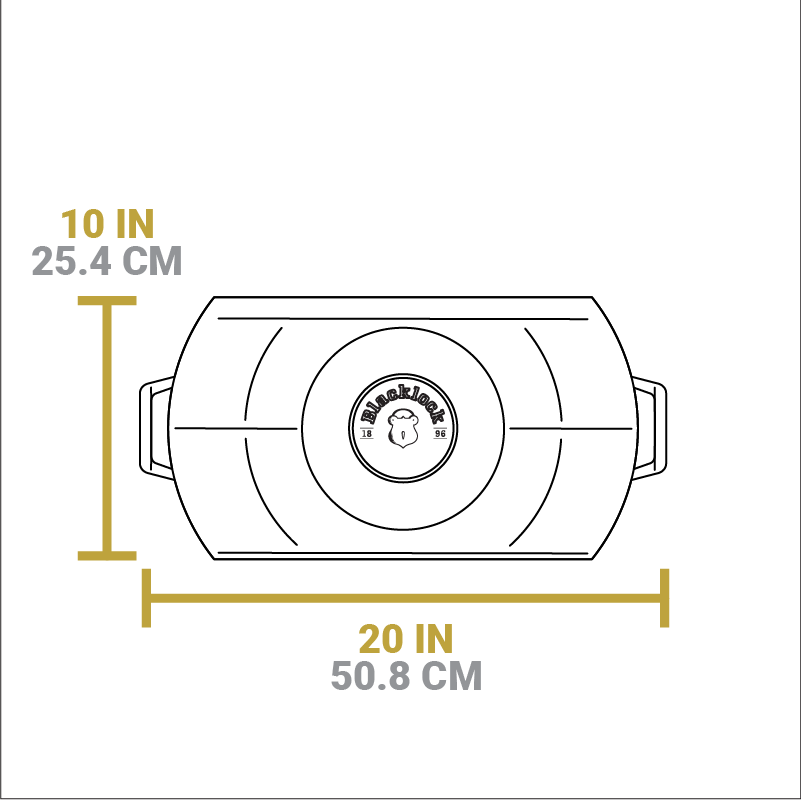 Blacklock Lightweight Cast Iron Double Burner Griddle