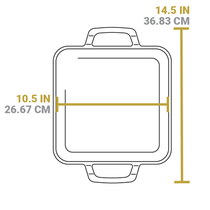 Chef Collection 11 Inch Cast Iron Square Griddle