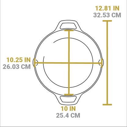 Cast Iron Dual-Handle Pan
