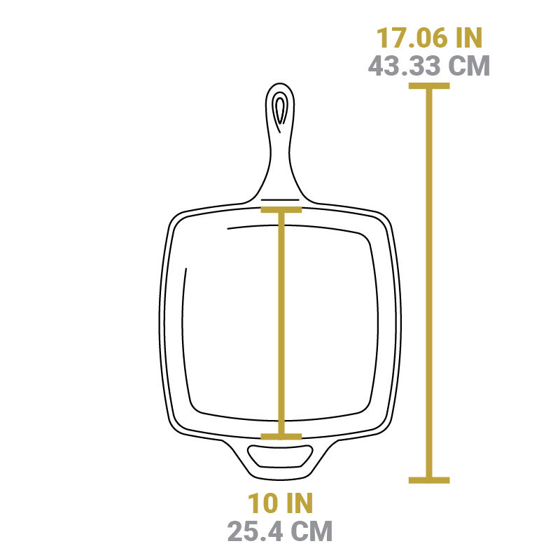 Square Cast Iron Classic Skillet